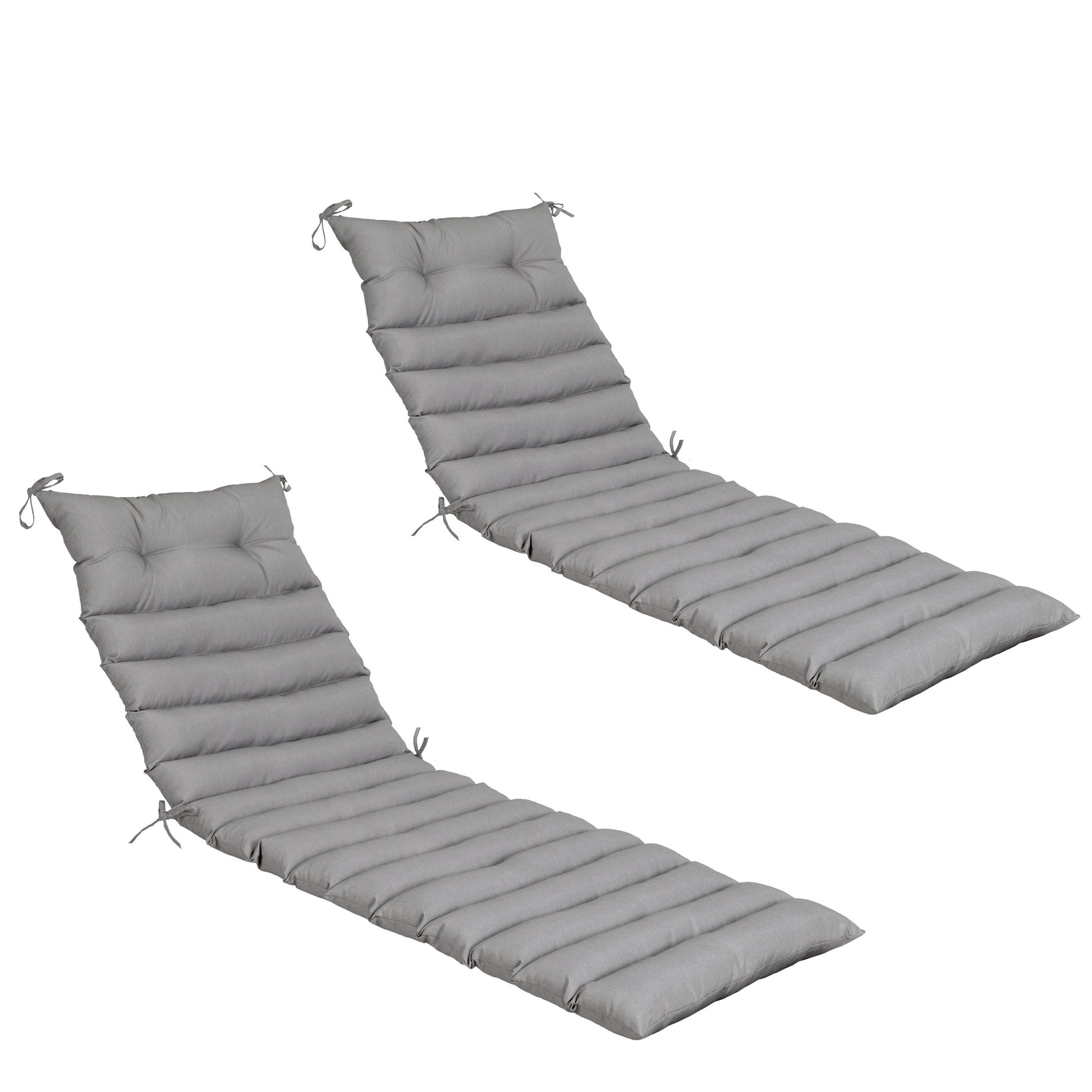 NEW 2PCS Set Outdoor Lounge Chair Cushion Replacement Patio Funiture Seat Cushion Chaise Lounge Cushion-Grey Wrong photo