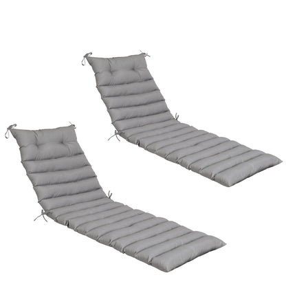 NEW 2PCS Set Outdoor Lounge Chair Cushion Replacement Patio Funiture Seat Cushion Chaise Lounge Cushion-Grey Wrong photo