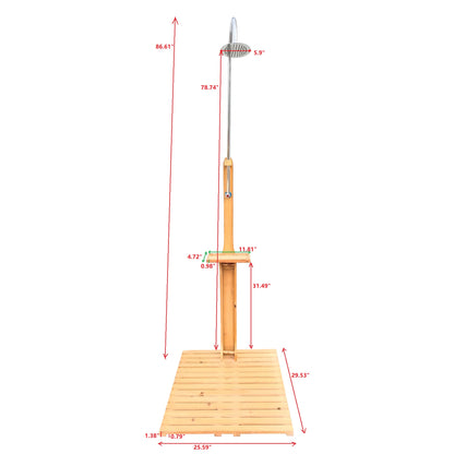 Teak Wood Garden Shower for Poolside and Patio Use