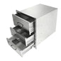 Outdoor Kitchen Drawers Stainless Steel, Flush Mount Triple Drawer,  18Wx23Hx23D with Stainless Steel Handle, BBQ Drawers for Outdoor Kitchens or BBQ Island