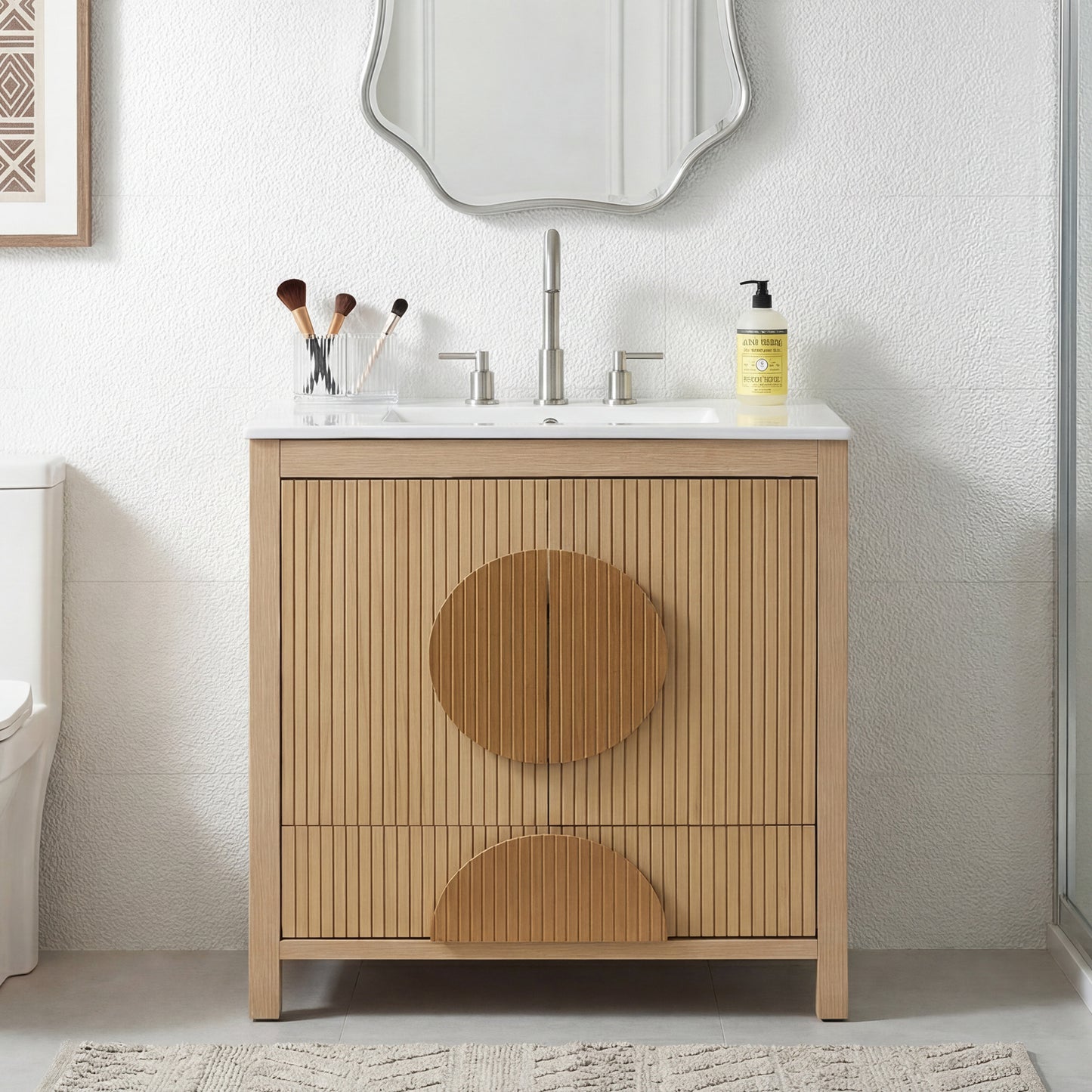 30 Inch Wood Bathroom Vanity - Sink & Storage