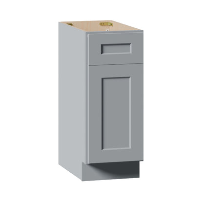 15" Gray Shaker Base Cabinet - Storage & Bathroom Solutions