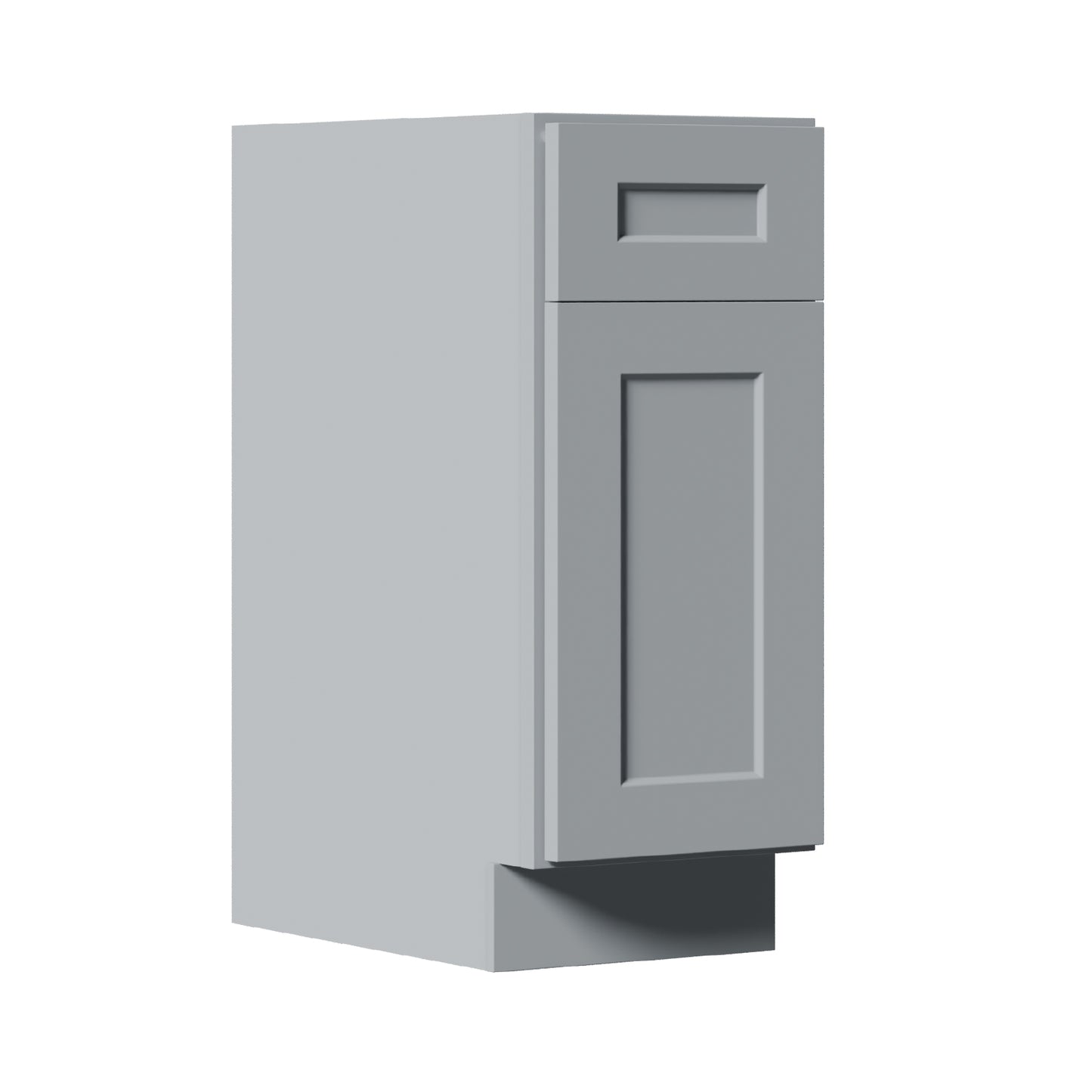 15" Gray Shaker Base Cabinet - Storage & Bathroom Solutions