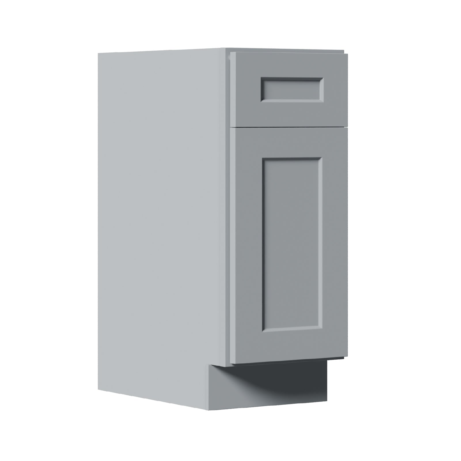 15" Gray Shaker Base Cabinet - Storage & Bathroom Solutions