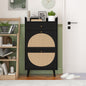 Rattan, Allen 2 door 1 drawer cabinet, shoe rack, double layer, suitable for entrance