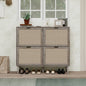 4 Door Shoe Rack, Freestanding Modern Shoe Storage Cabinet, for Entryway