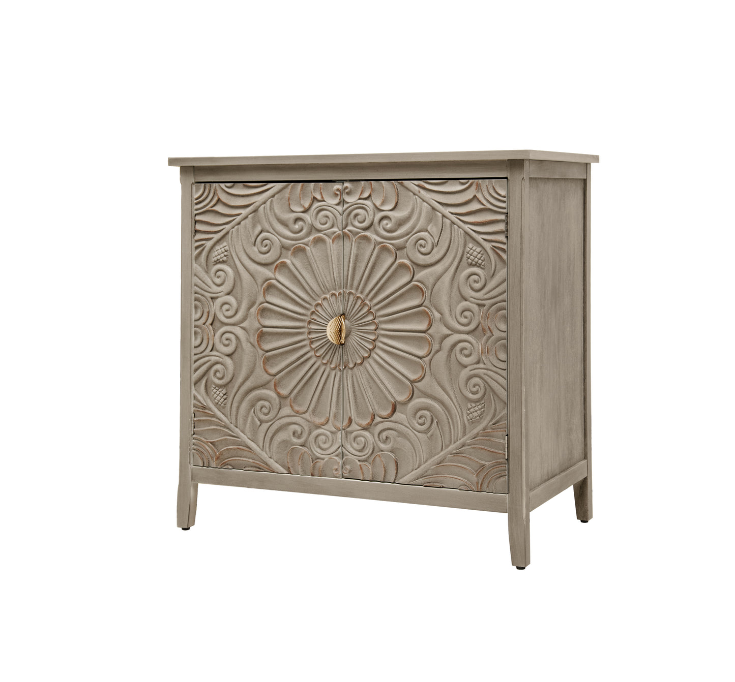 Light Grey MDF Bedroom Cabinet - 31.5" Storage