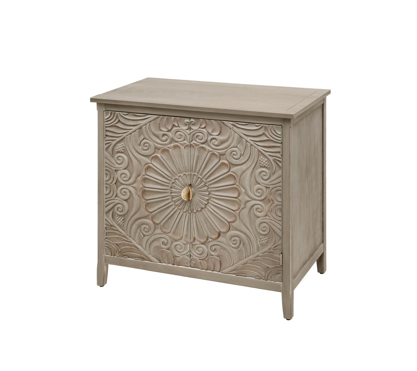 Light Grey MDF Bedroom Cabinet - 31.5" Storage