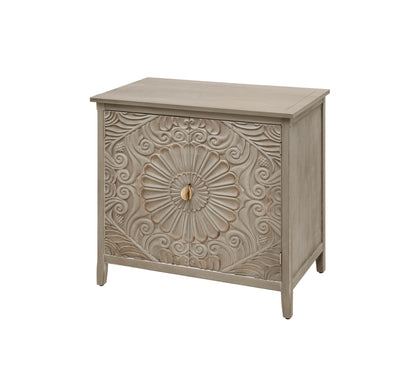 Light Grey MDF Bedroom Cabinet - 31.5" Storage