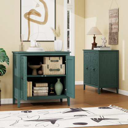 Green Sideboard Cabinet - Storage Unit with Roman Legs