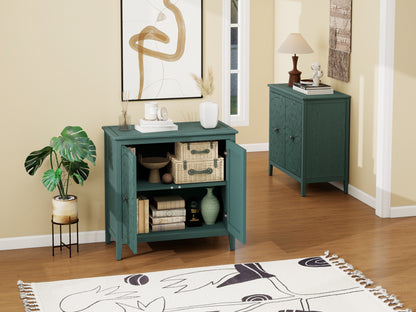 Green Sideboard Cabinet - Storage Unit with Roman Legs