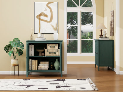 Green Sideboard Cabinet - Storage Unit with Roman Legs