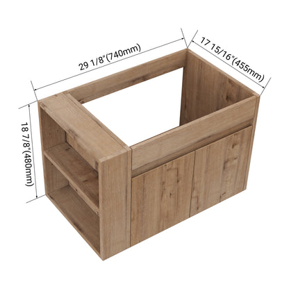 Wall Mounted Bathroom Vanity - Imitative Oak