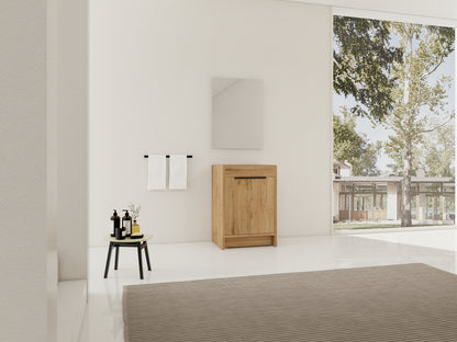 23.23" Imitative Oak Bathroom Vanity with Storage