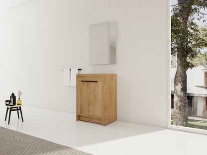 23.23" Imitative Oak Bathroom Vanity with Storage