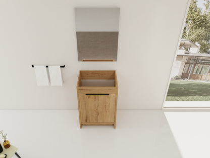 23.23" Imitative Oak Bathroom Vanity with Storage