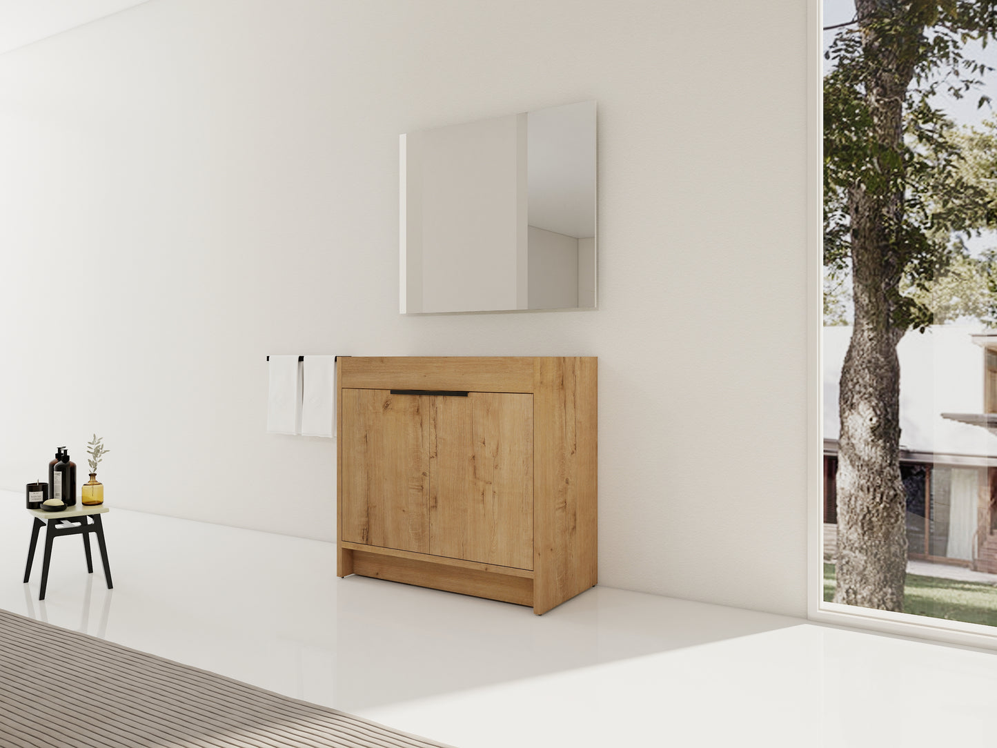 36" Bathroom Vanity with Soft-Close Doors - Plywood