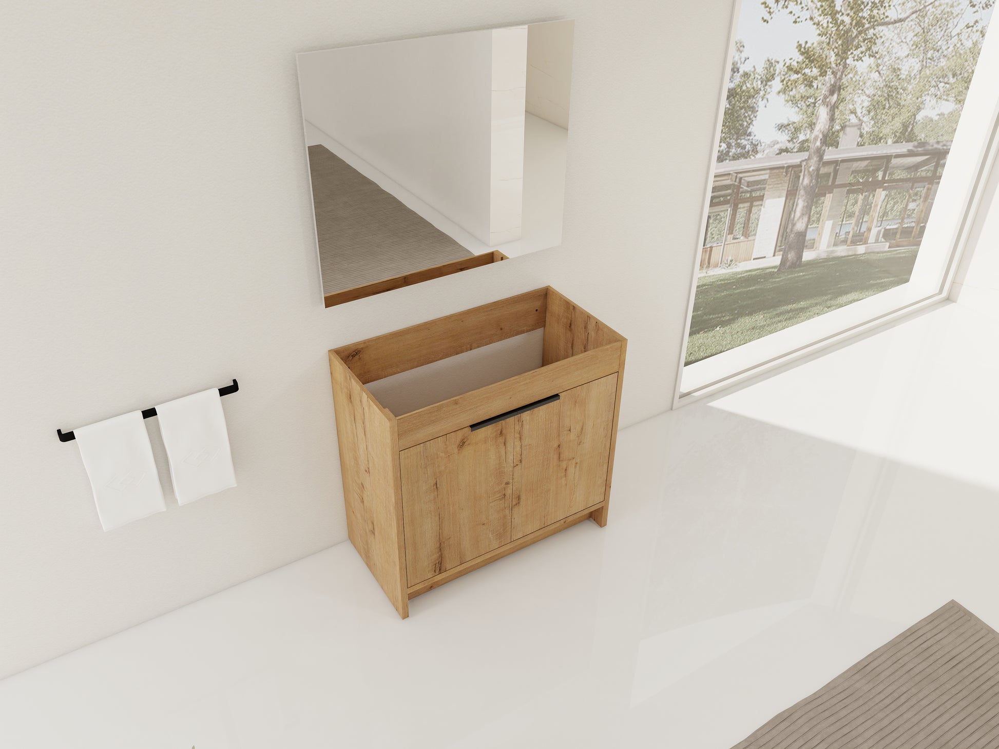 36" Bathroom Vanity with Soft-Close Doors - Plywood