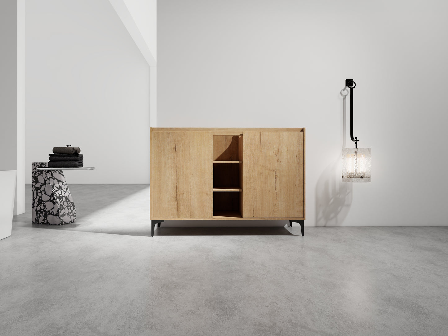 48-inch Bathroom Vanity Cabinet in Imitative Oak Plywood