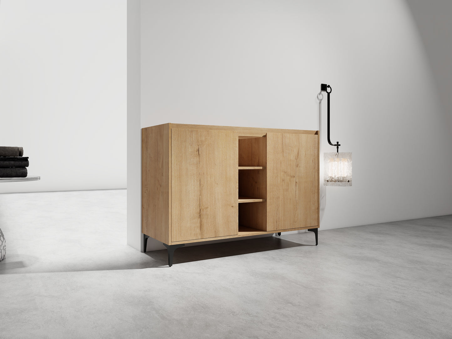48-inch Bathroom Vanity Cabinet in Imitative Oak Plywood