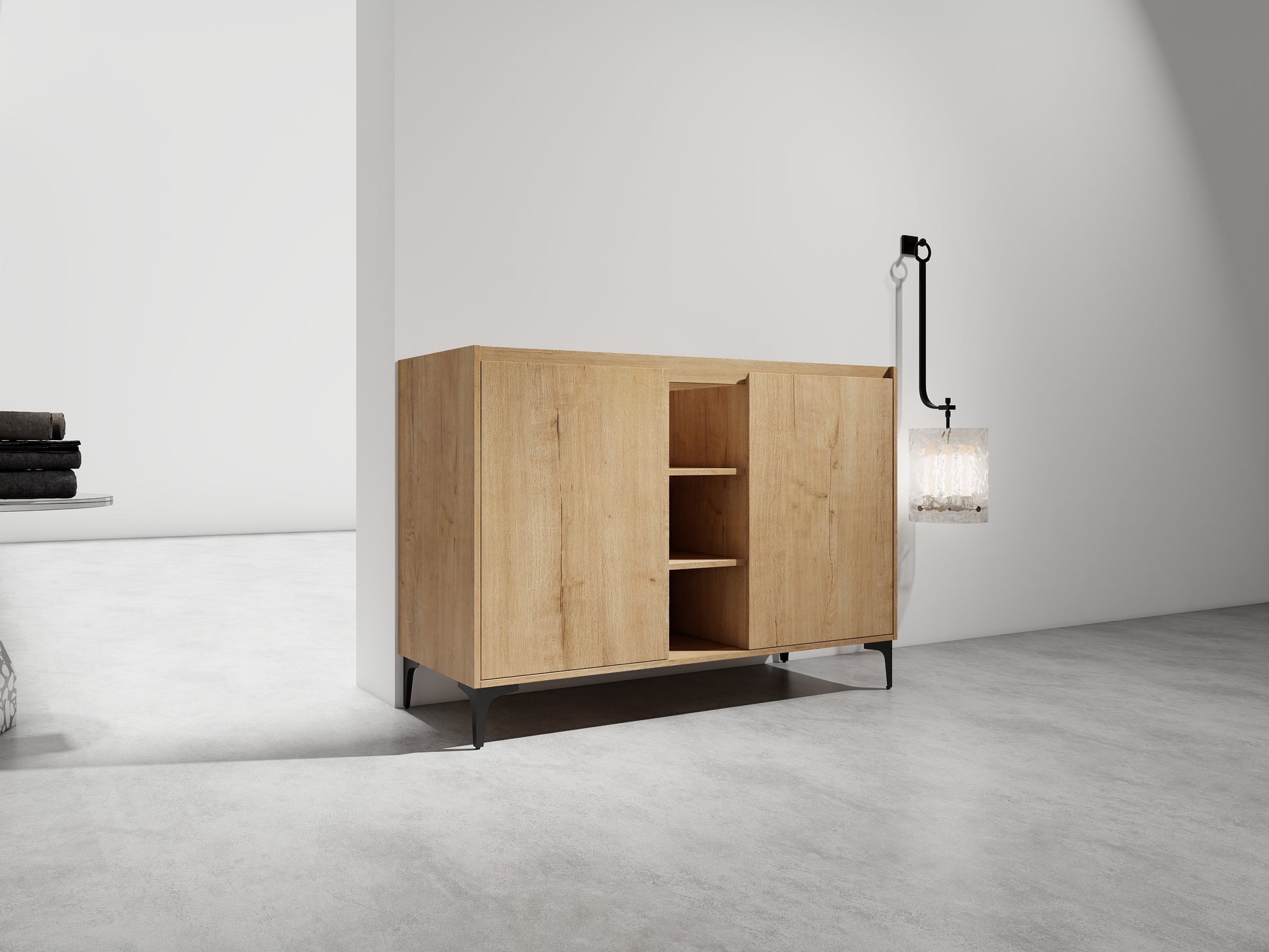 48-inch Bathroom Vanity Cabinet in Imitative Oak Plywood