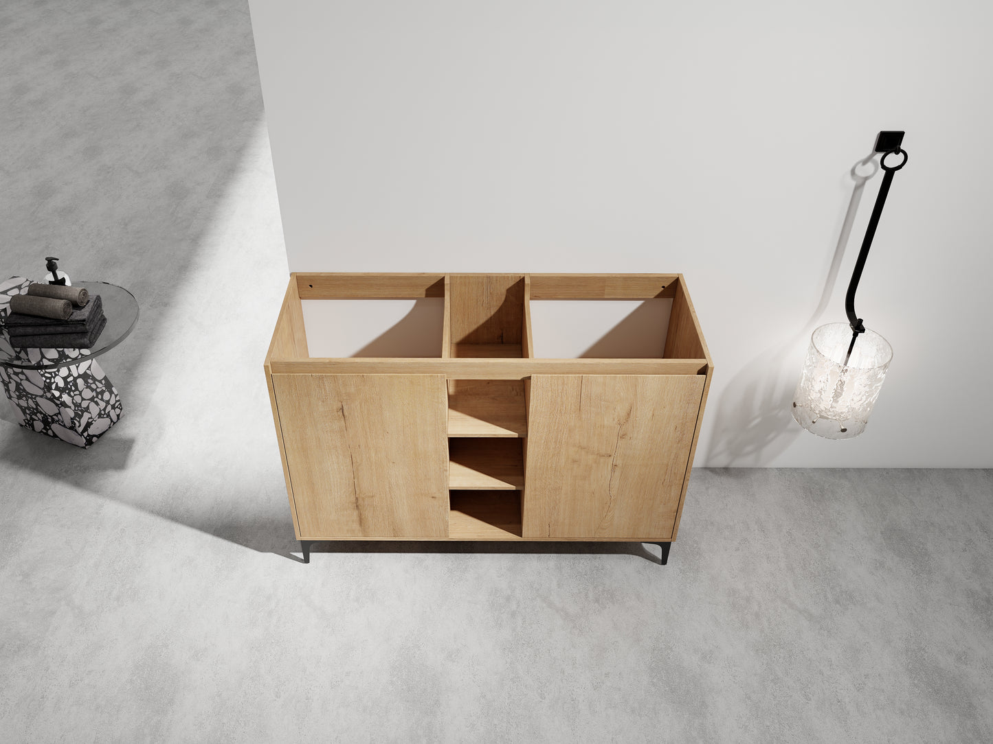 48-inch Bathroom Vanity Cabinet in Imitative Oak Plywood