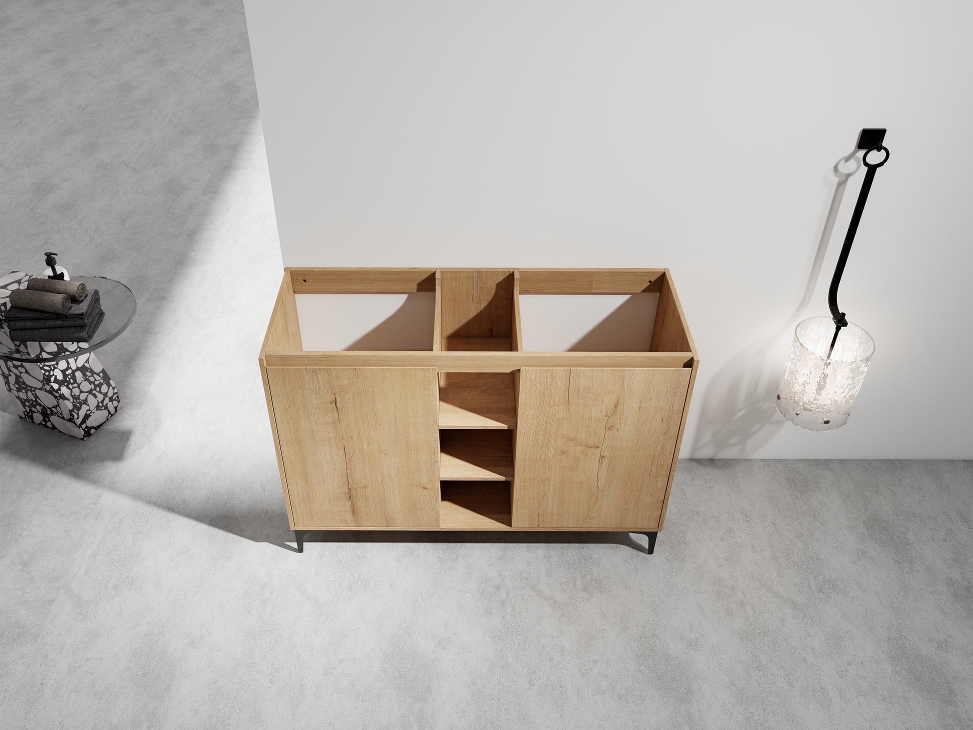 48-inch Bathroom Vanity Cabinet in Imitative Oak Plywood