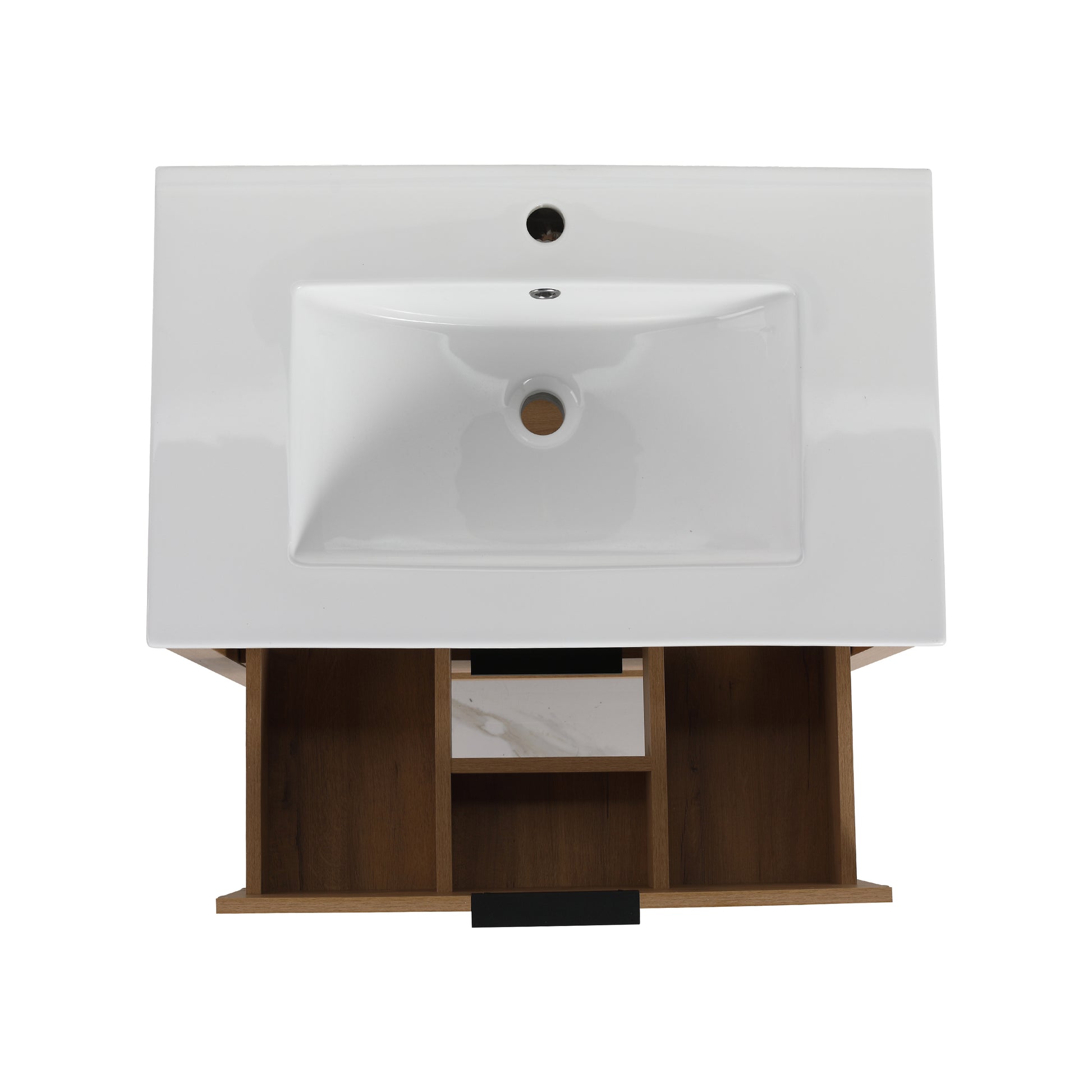 Imitative Oak Plywood Bathroom Vanity with Drawers for Modern Spaces