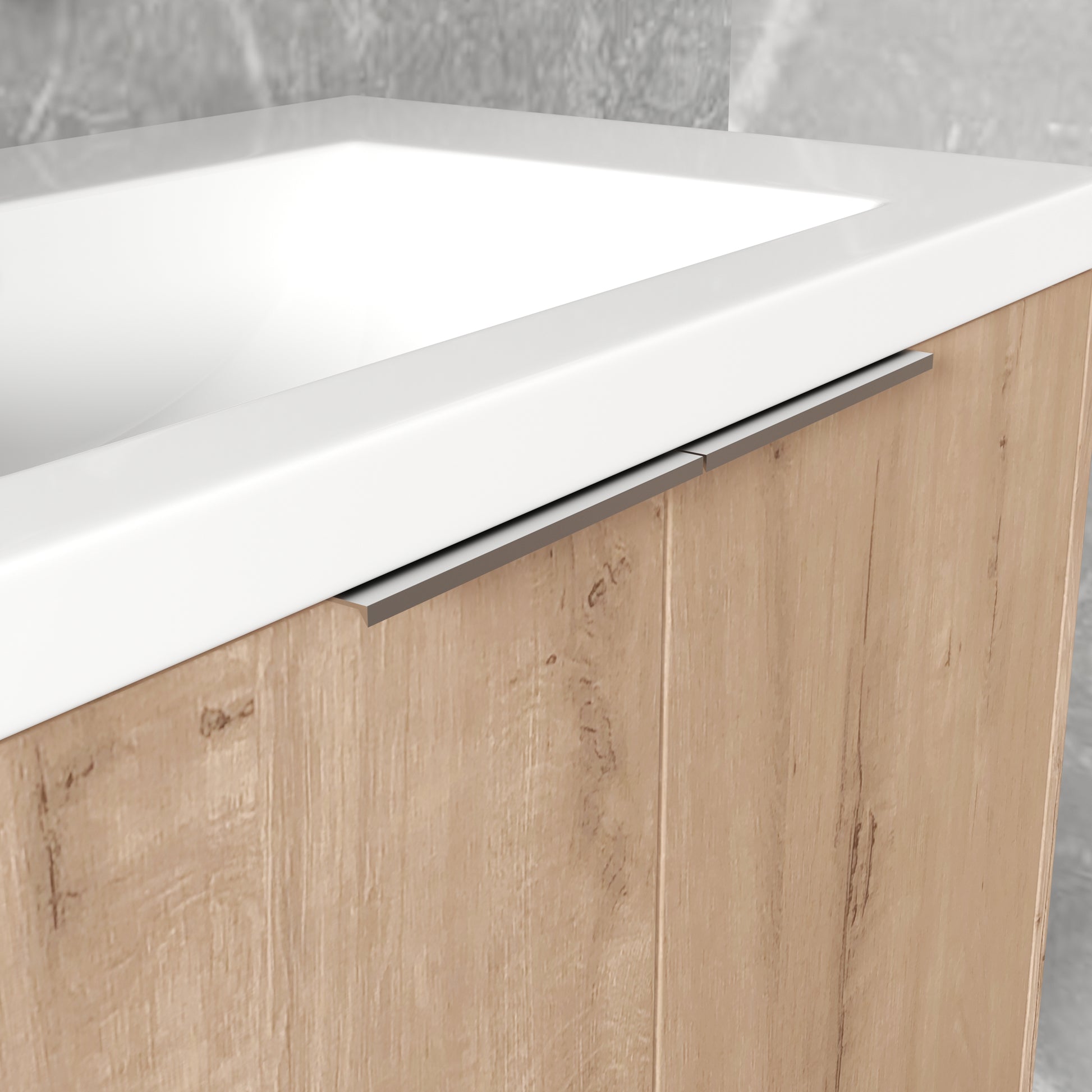 30 Inch Soft Close Bathroom Vanity - Plywood, Oak Finish