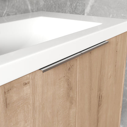 30 Inch Soft Close Bathroom Vanity - Plywood, Oak Finish
