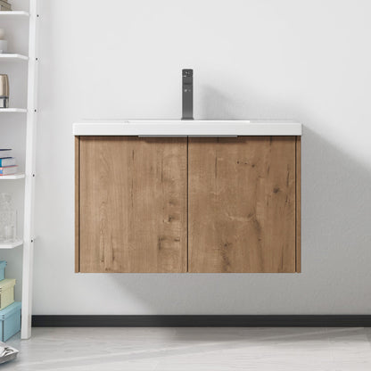 Soft Close Doors Bathroom Vanity With Sink,30 Inch For Small Bathroom,30x18-00630 IMO(KD-Packing)
