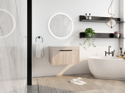 30" Bathroom Vanity - White Oak Plywood Storage
