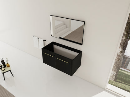 Modern Black Chestnut Bathroom Vanity Cabinet Body Plywood