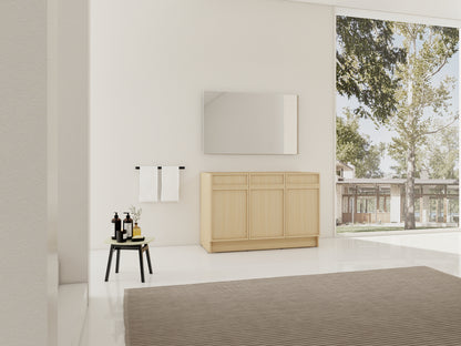 Oak Bathroom Vanity with Storage - 46.88" Modern Design