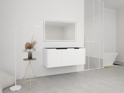 White Bathroom Vanity with Storage - 46.88" Modern Design