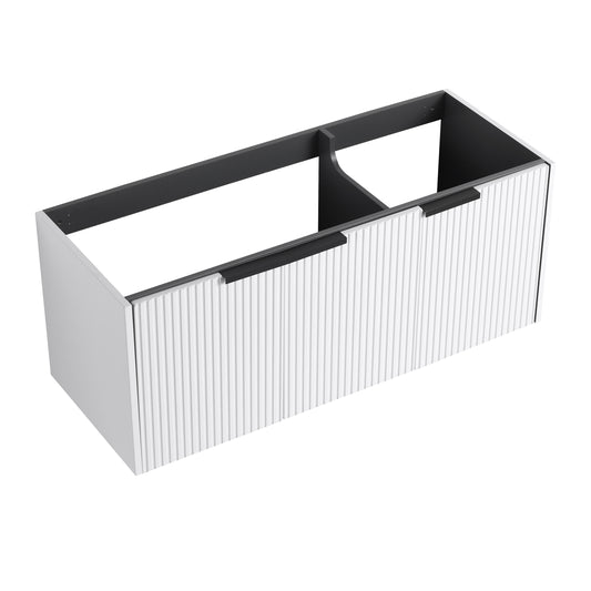 48" (46-7/8")Wall Mounted Bathroom Vanity & 3 Soft-Close Doors, KD-Packing ( Excluding Sink )