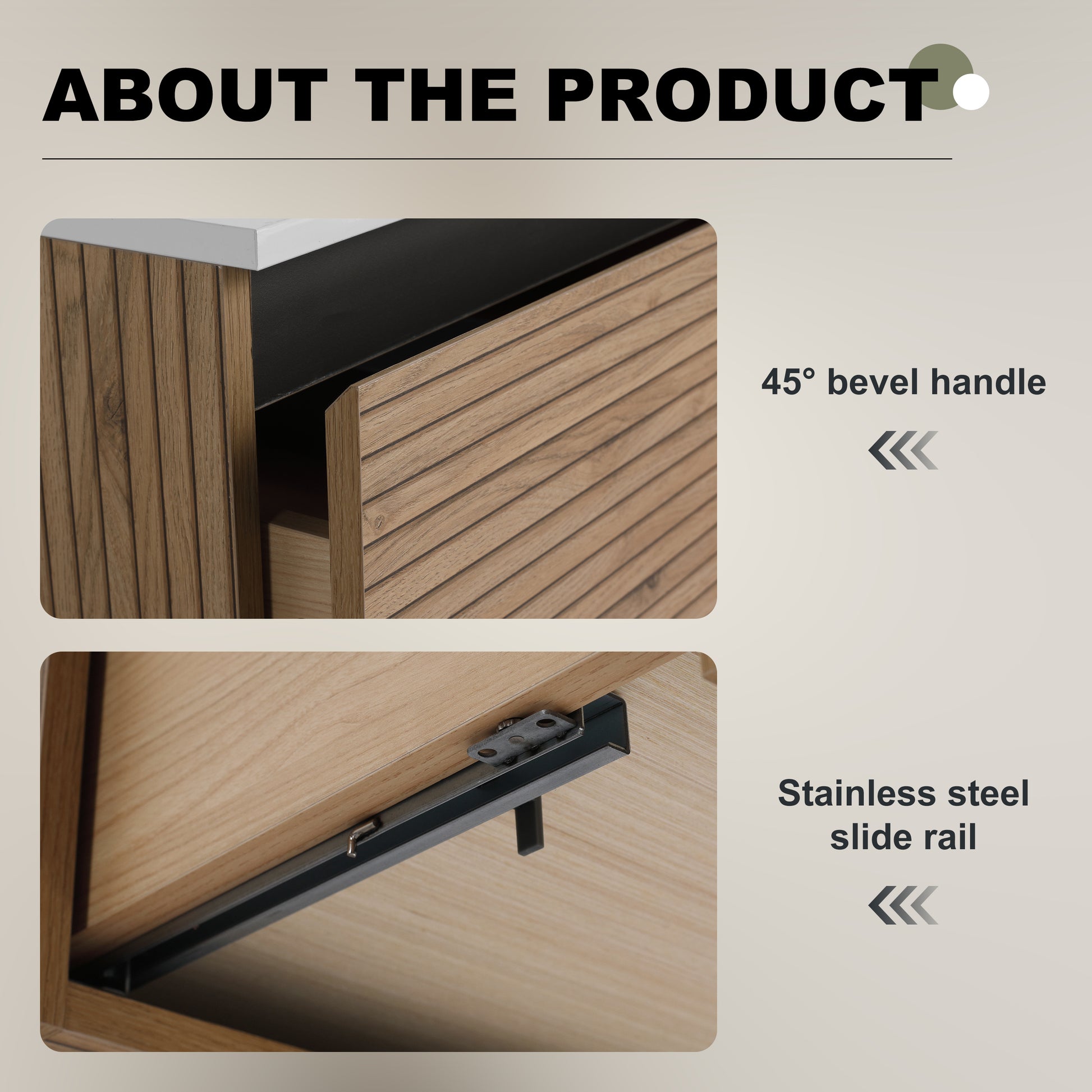 Light Coffee Bathroom Vanity - 36" Wall Mounted Storage