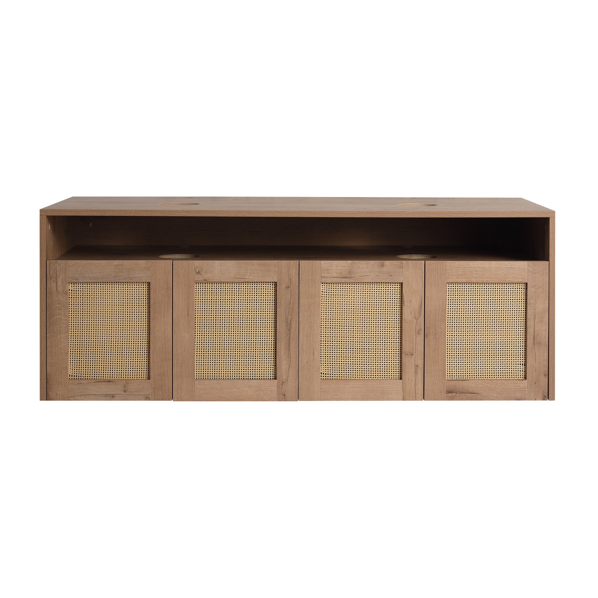 Modern Imitative Oak Bathroom Vanity Cabinet for Renovation