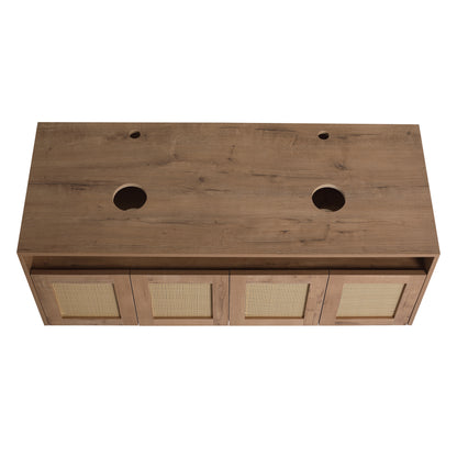 Modern Imitative Oak Bathroom Vanity Cabinet for Renovation