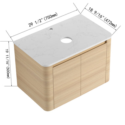 Modern Bathroom Vanity Cabinet in American White Oak Plywood