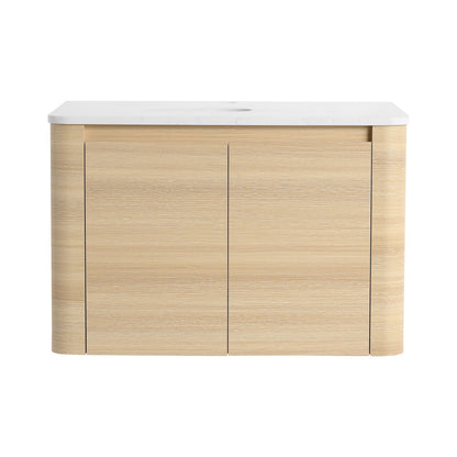 Modern Bathroom Vanity Cabinet in American White Oak Plywood