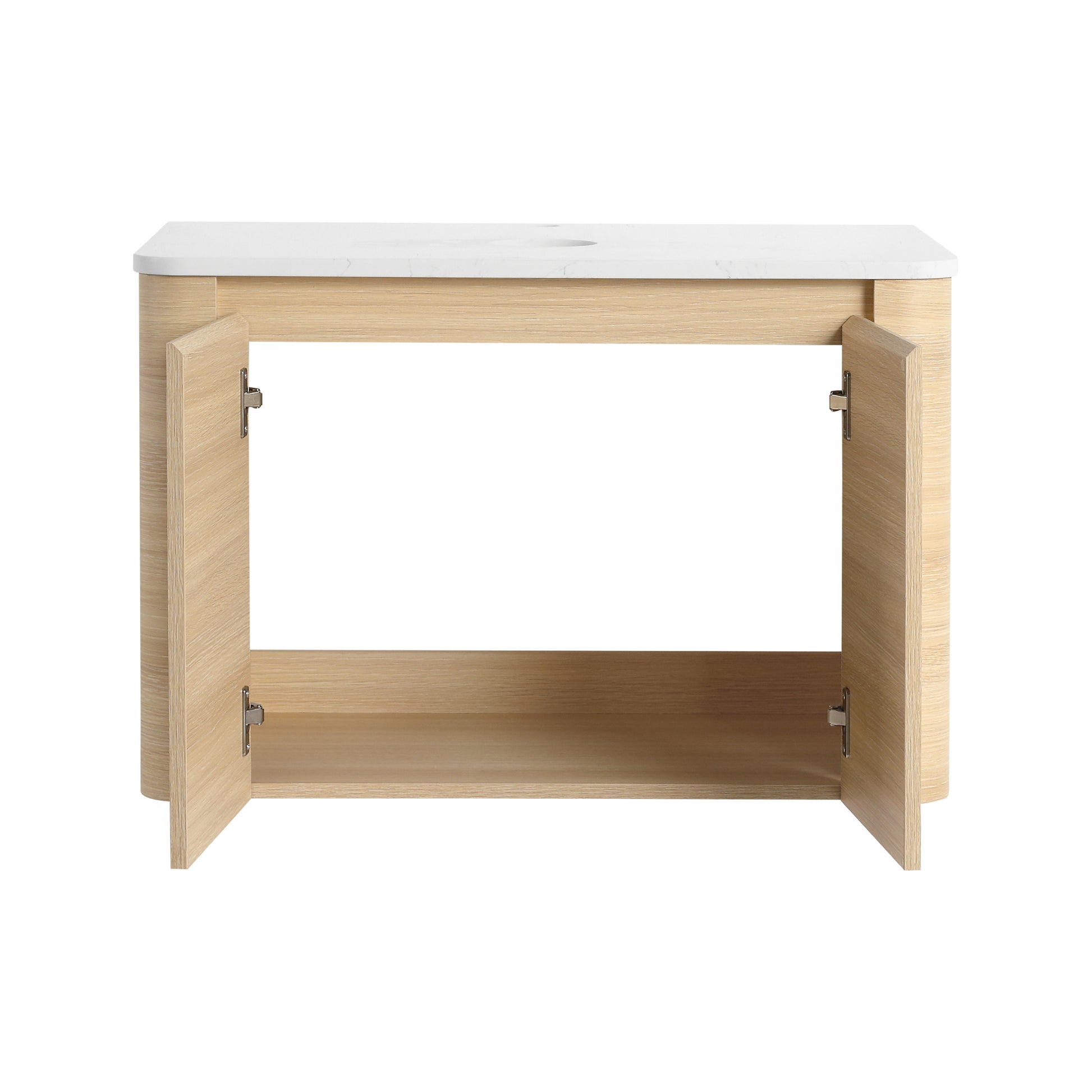 Modern Bathroom Vanity Cabinet in American White Oak Plywood