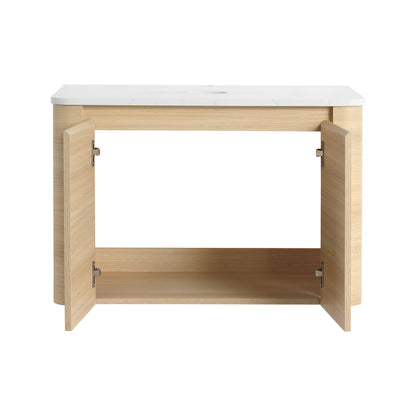 Modern Bathroom Vanity Cabinet in American White Oak Plywood