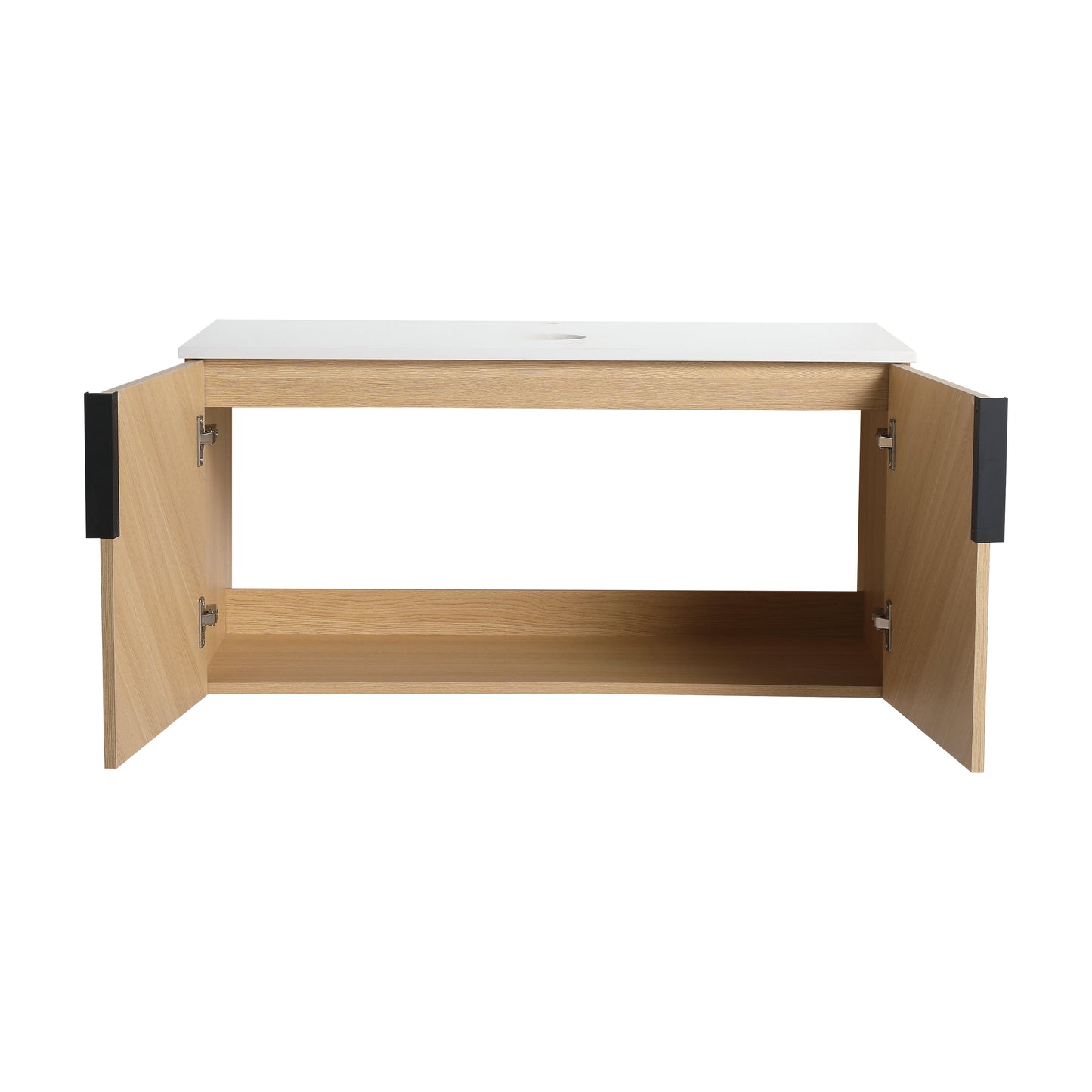 Oak Bathroom Vanity - 36" Plywood Storage Cabinet