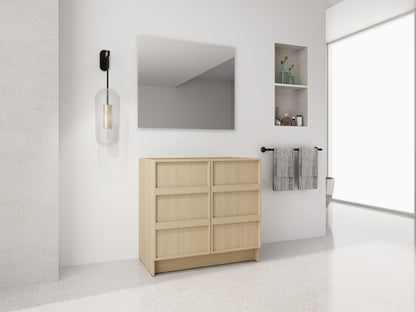 Modern Oak Bathroom Vanity - Storage & Style