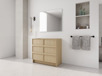 Modern Oak Bathroom Vanity - Storage & Style
