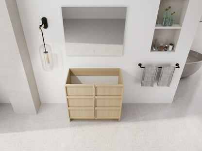 Modern Oak Bathroom Vanity - Storage & Style