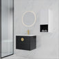 24" Wall-Mounted Bathroom Vanity With Ceramic Sink and Side Cabinet, Soft Close Doors, 00212WHK-06324BCT Combination Cabinet(KD-Packing)