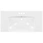 [Sink Only] 36x18" Rectangular 3 Hole Bathroom Resin Sink, Vanity Top Sink Only, Fits 4" Center Faucet, White (Faucet and cabinet not included)