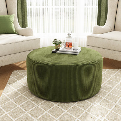 Velvet Round Ottoman